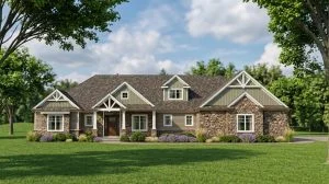 CHD-2055 Cottage House Plan – Front Elevation