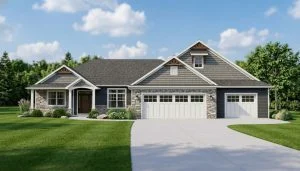 CHD-2059 Cottage House Plan – Front Elevation