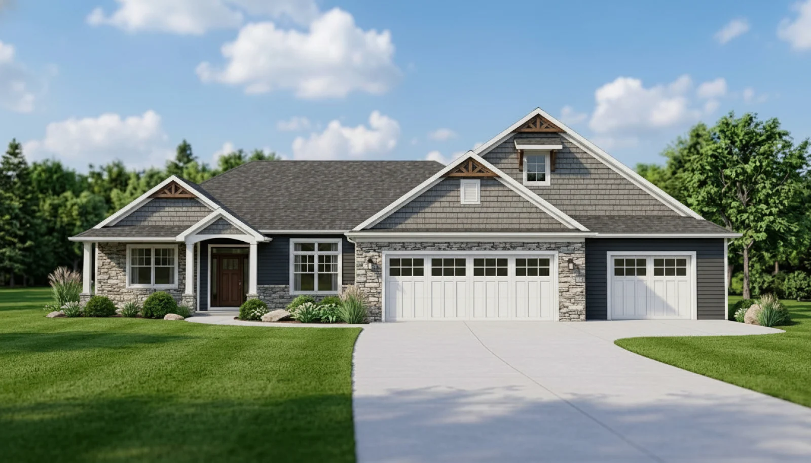 CHD-2059 Cottage House Plan – Front Elevation