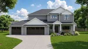 CHD-2086 Cottage House Plan – Front Elevation