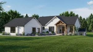 CHD-2088 Country House Plan – Front Elevation