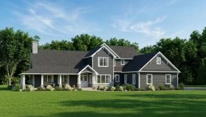 CHD-2092 Cottage House Plan – Front Elevation
