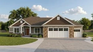 CHD-2101 Cottage House Plan – Front Elevation