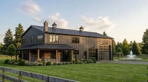 CHD-21106 Barndominium House Plan – Front Elevation