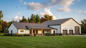 CHD-21117 Barndominium House Plan – Front Elevation