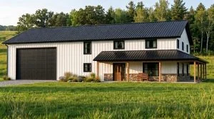 CHD-21124 Barndominium House Plan – Front Elevation