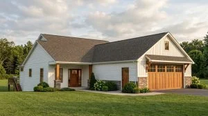 CHD-21137 Beach House Plan – Front Elevation