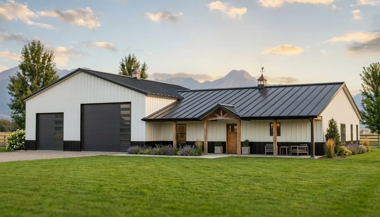CHD-21145 Barndominium House Plan – Front Elevation