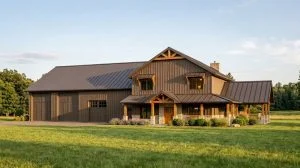 CHD-21147 Barndominium House Plan – Front Elevation