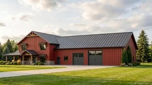 CHD-21154 Barndominium House Plan – Front Elevation