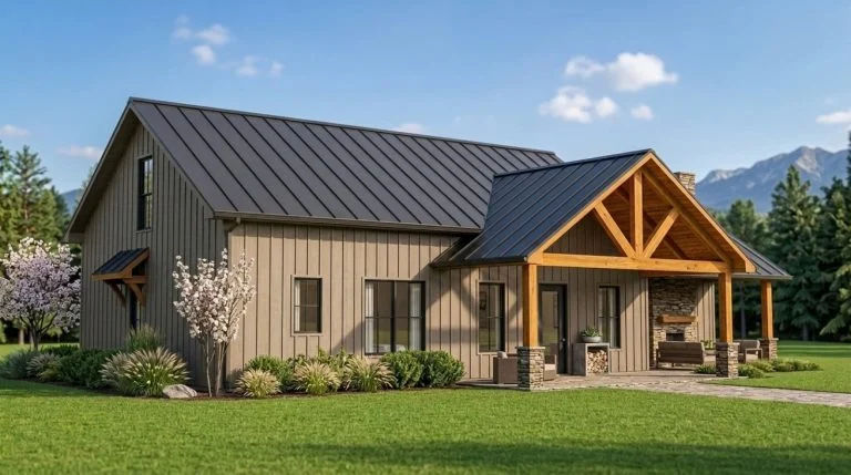 CHD-21175 Barndominium House Plan – Front Elevation