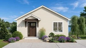 CHD-2119 Beach House Plan – Front Elevation