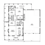 CHD-21194 Barndominium House Plan – First Floor Plan