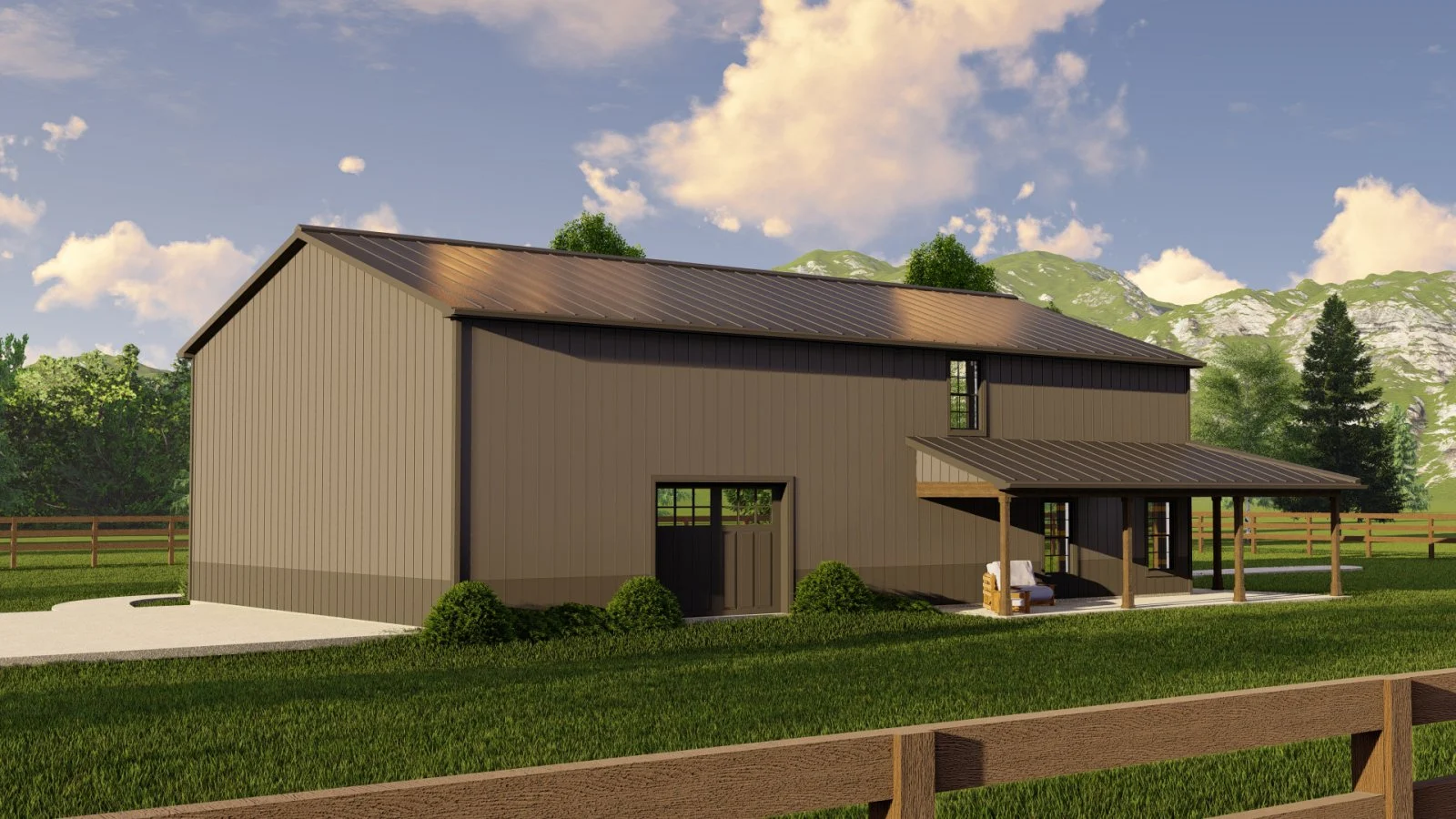 CHD-21205 Barndominium House Plan – Photo 2