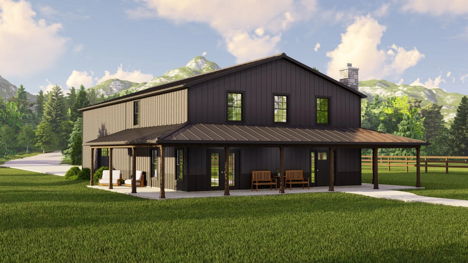CHD-21205 Barndominium House Plan – Photo 3