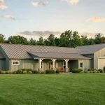 CHD-21215 Barndominium House Plan – Front Elevation