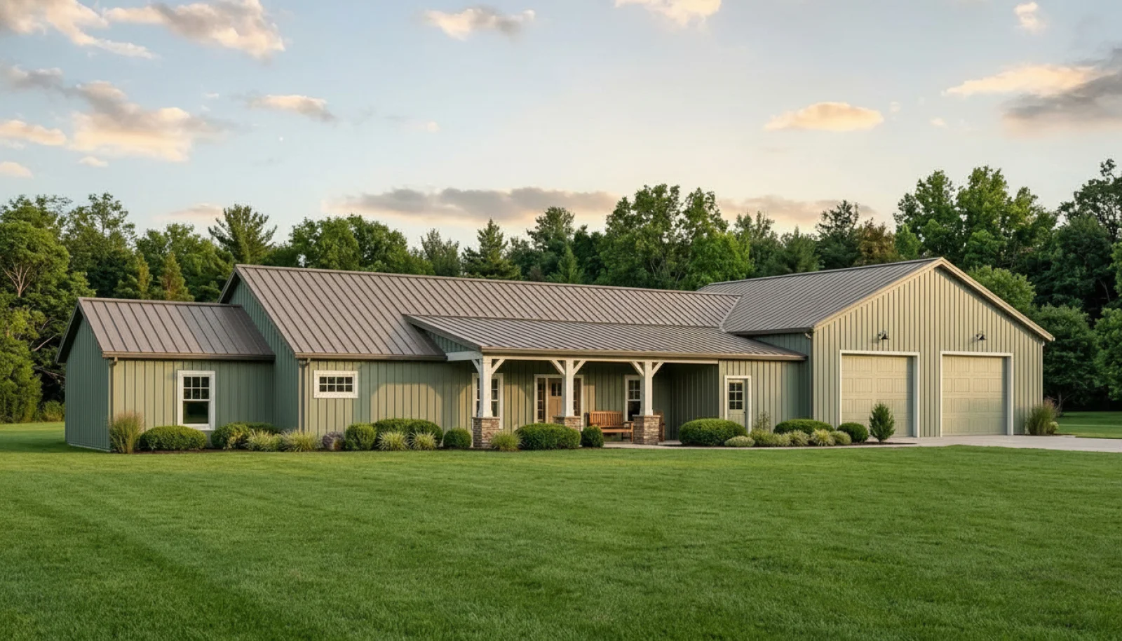 CHD-21215 Barndominium House Plan – Front Elevation