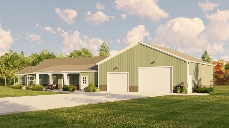 CHD-21215 Barndominium House Plan – Photo 1