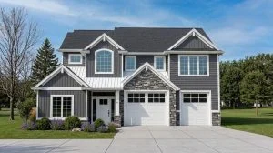 CHD-2130 Beach House Plan – Front Elevation