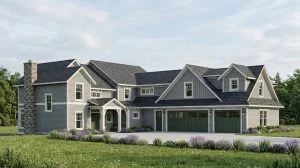 CHD-2131 Beach House Plan – Front Elevation
