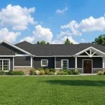 CHD-2138 Country House Plan – Front Elevation