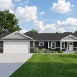 CHD-2139 Country House Plan – Front Elevation