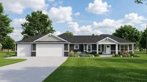 CHD-2139 Country House Plan – Front Elevation