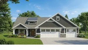 CHD-2140 Cottage House Plan – Front Elevation