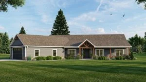 CHD-2148 Country House Plan – Front Elevation