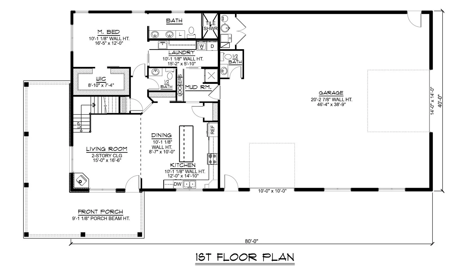 CHD-2201 Barndominium House Plan – First Floor Plan
