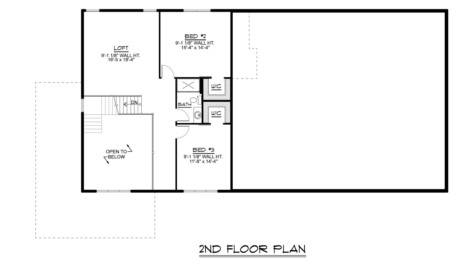 CHD-2201 Barndominium House Plan – Loft Floor Plan