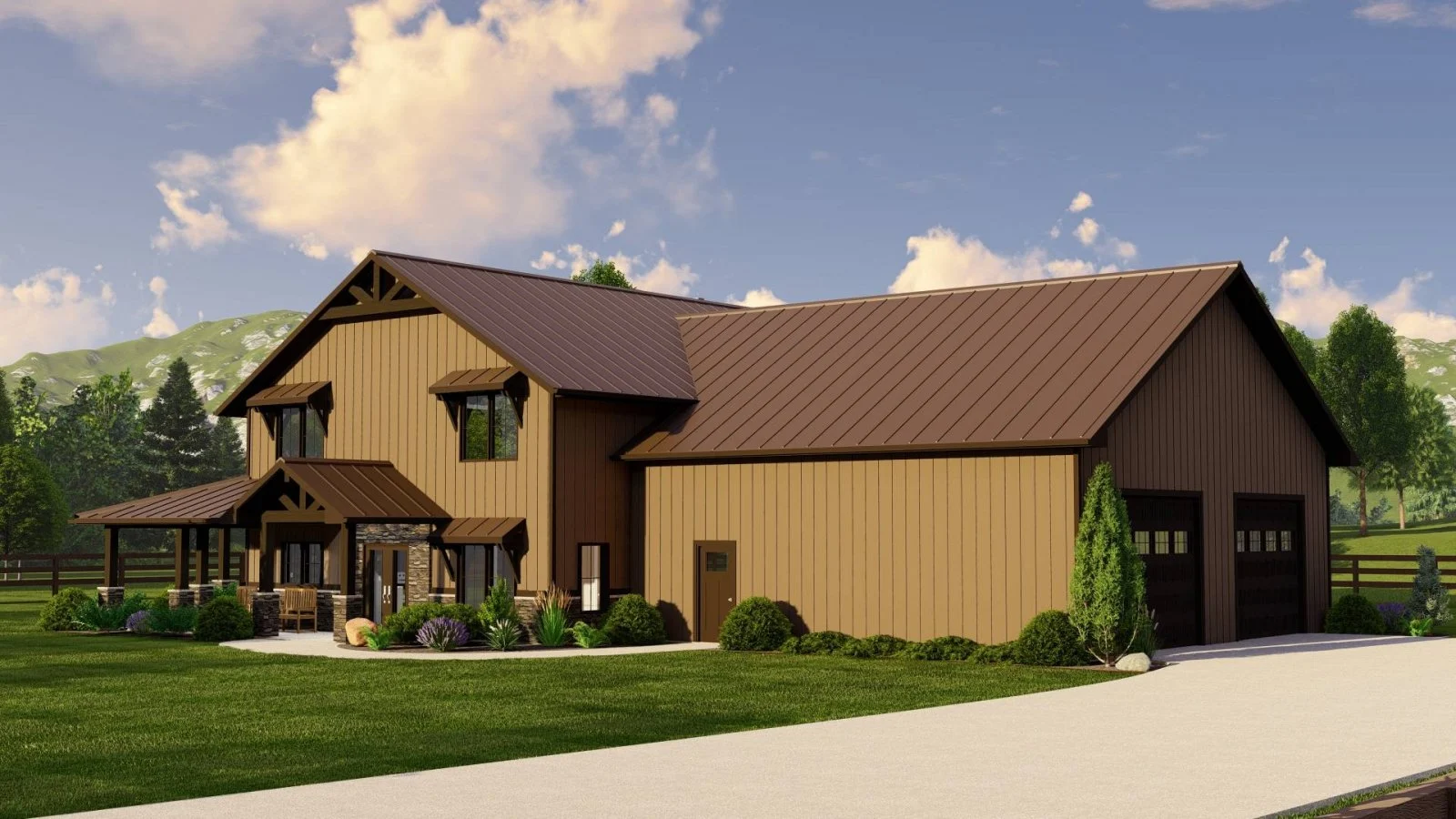 CHD-2208 Barndominium House Plan – Photo 1