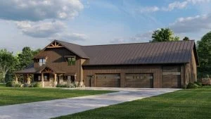 CHD-2209 Barndominium House Plan – Front Elevation