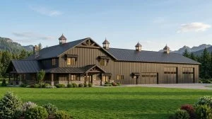 CHD-22117 Barndominium House Plan – Front Elevation