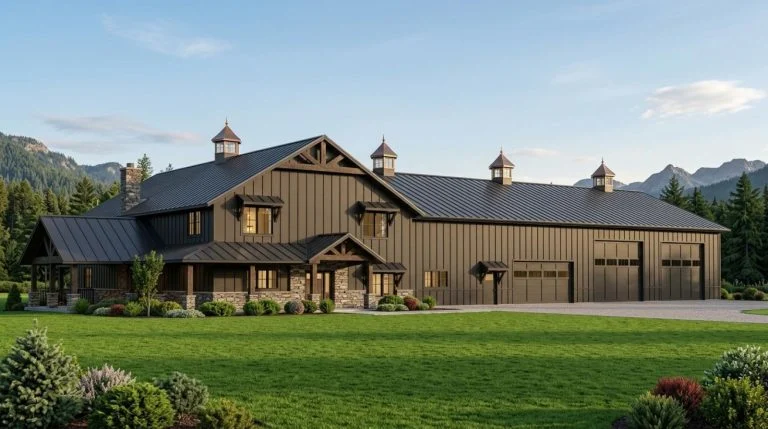 CHD-22117 Barndominium House Plan – Front Elevation