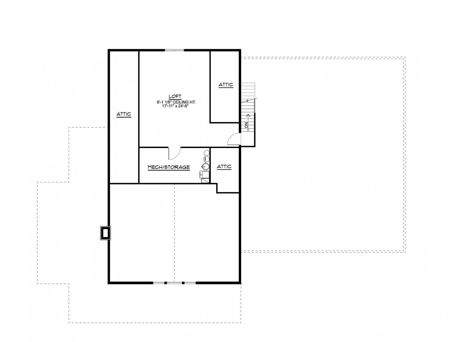 CHD-22135 Barndominium House Plan – Main Floor Plan