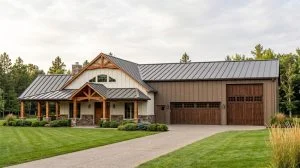 CHD-22135 Barndominium House Plan – Front Elevation