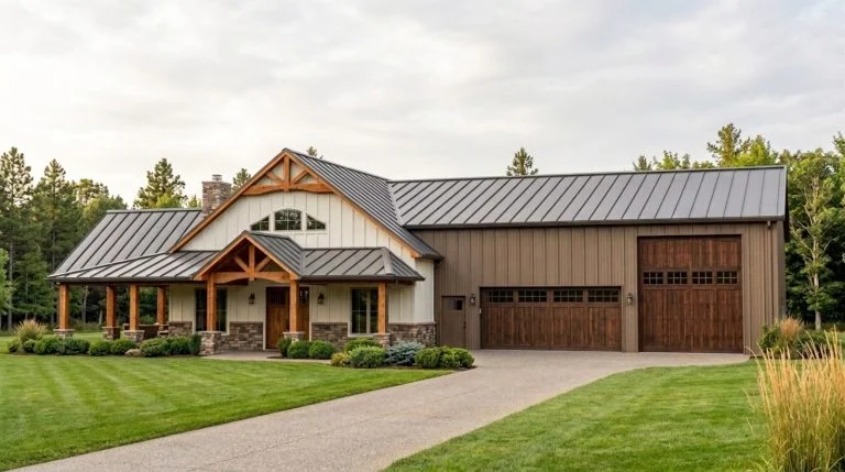 CHD-22135 Barndominium House Plan – Front Elevation