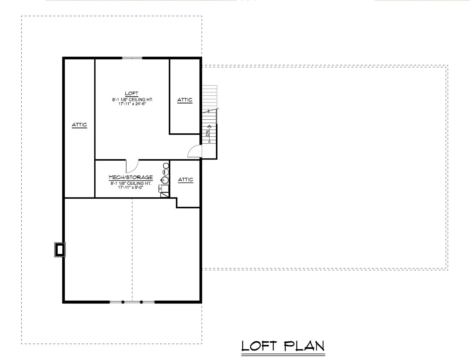 CHD-22136 Barndominium House Plan – Second Floor Plan