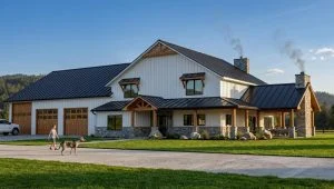 CHD-2214 Barndominium House Plan – Front Elevation