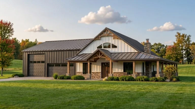 CHD-22149 Barndominium House Plan – Front Elevation