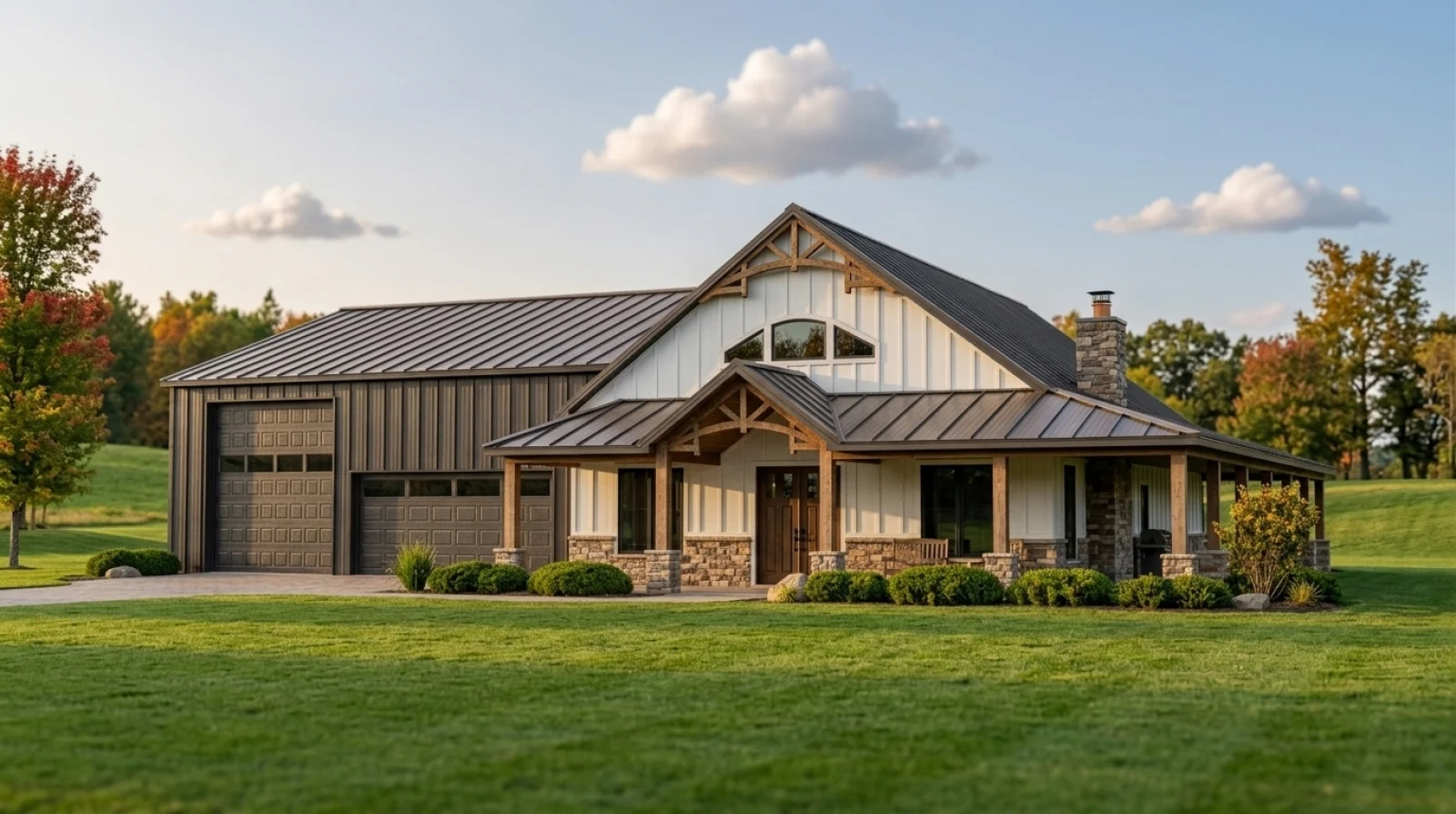 CHD-22149 Barndominium House Plan – Front Elevation