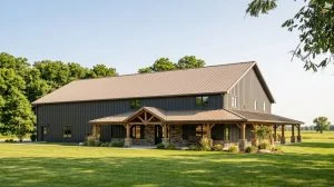 CHD-2218 Barndominium House Plan – Front Elevation