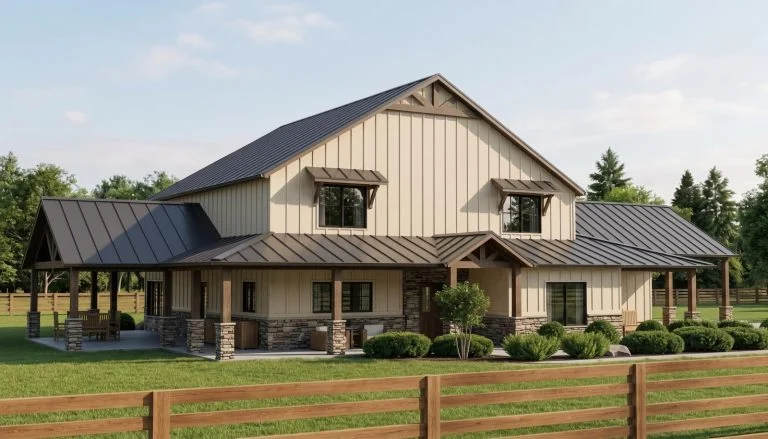CHD-22181 Barndominium House Plan – Front Elevation