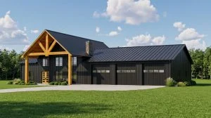 CHD-22183 Barndominium House Plan – Front Elevation