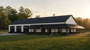 CHD-22203 Barndominium House Plan – Front Elevation