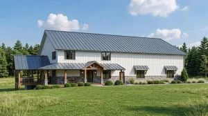 CHD-22207 Barndominium House Plan – Front Elevation
