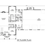 CHD-22212 Barndominium House Plan – First Floor Plan