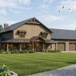 CHD-22212 Barndominium House Plan – Front Elevation