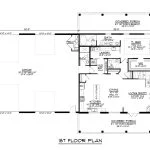 CHD-22222 Barndominium House Plan – First Floor Plan